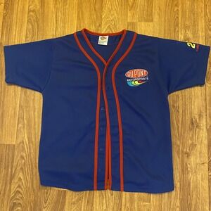 Y2K Jeff‎ Gordon Baseball Jersey Men Medium Winners Circle Dupont Motorsports